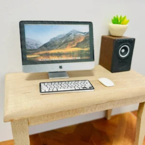 Doll House Accessories Mini Desktop Lcd Screen Computer Mouse And Keyboard 3-piece Model