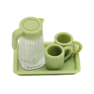 4 Piece Pitcher Cup Tray Set