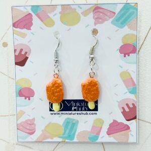 Miniature Orange bar Earrings