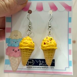 Miniature Mango ice Cream Earings