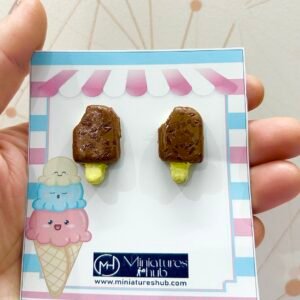 Miniature Chocobar Icecream Earrings