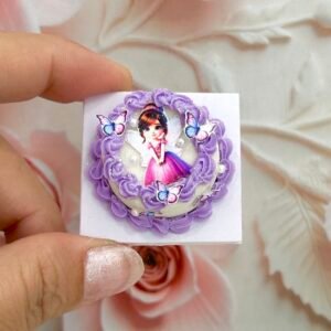Mini Clay Cake For Dollhouse (Purple)