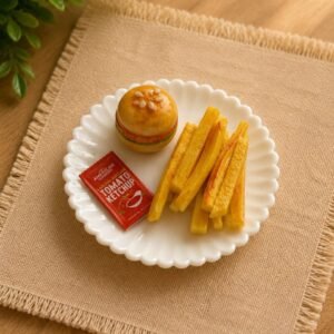 Miniature Burger & Fries Magnet