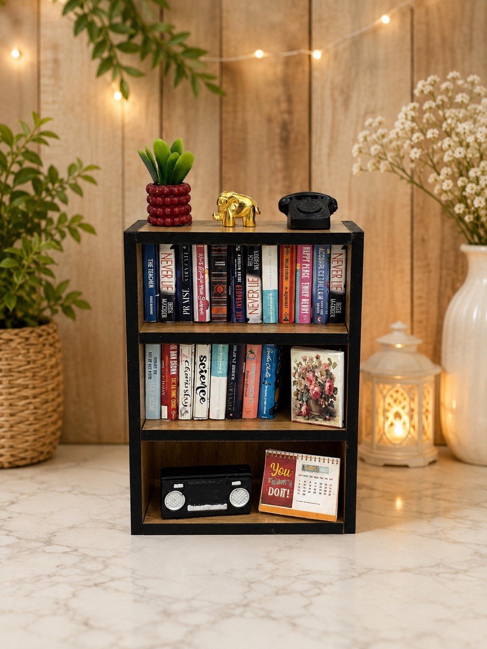 Mini Wooden Bookshelf