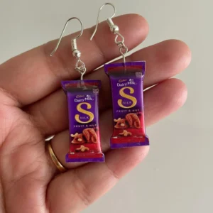 Miniature Silk Chocolate Earrings