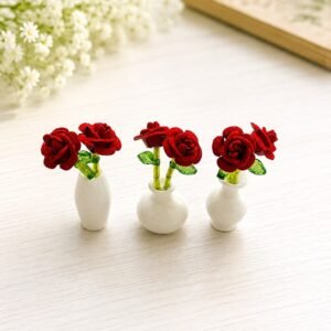 Mini Velvet Flower Vase (3 Pc) Set