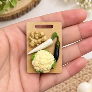 Miniature Chopping Board With Vegetables